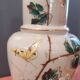 Vase opaline émaillée  papillon