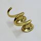 Gold-Colored Anodized Aluminum Coat Hooks, 1950s, Set of 2