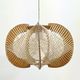 Mid century Nordic wooden pendant lamp, 1960s