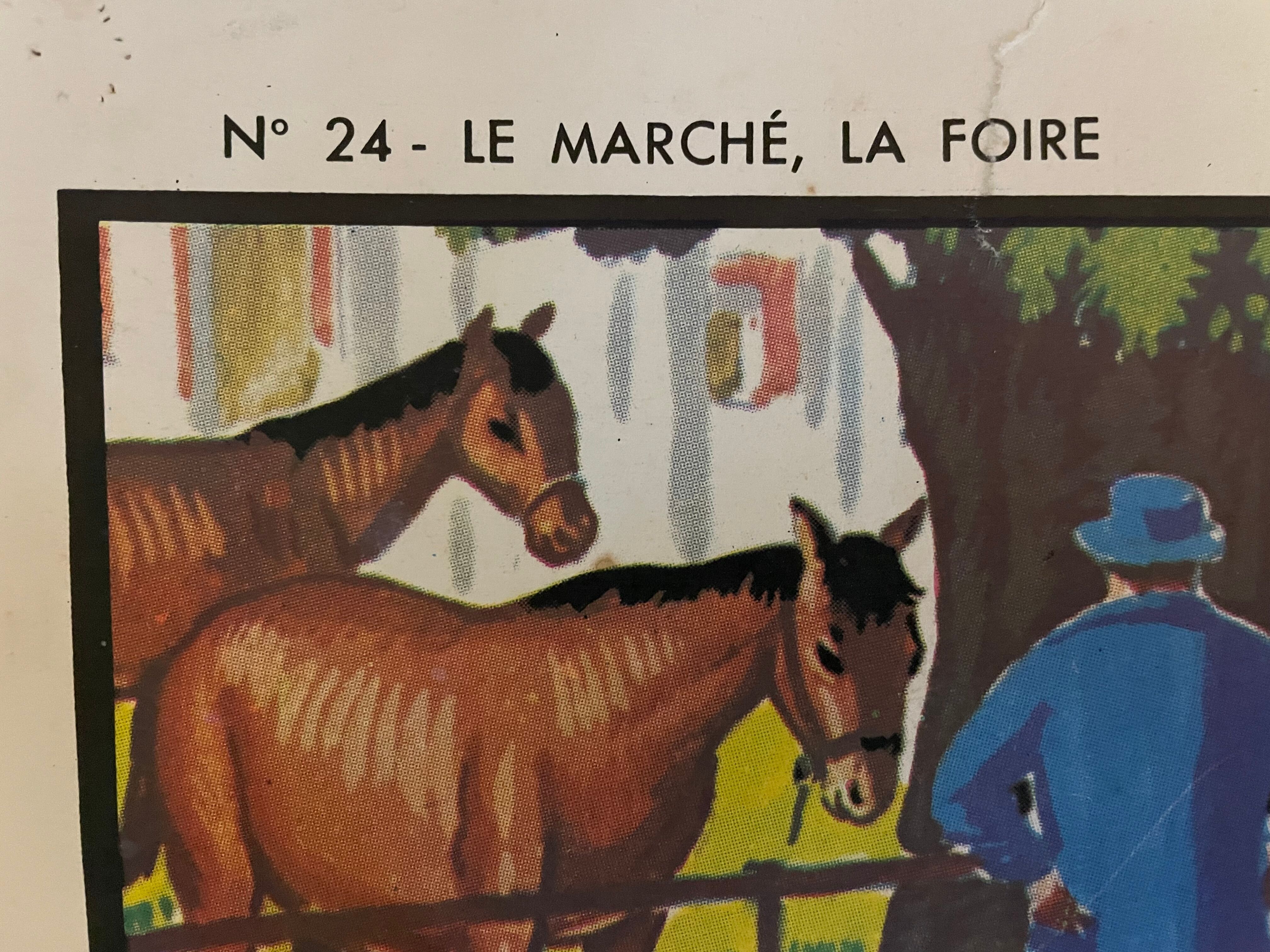 Vintage mdi school poster "the market, the fair