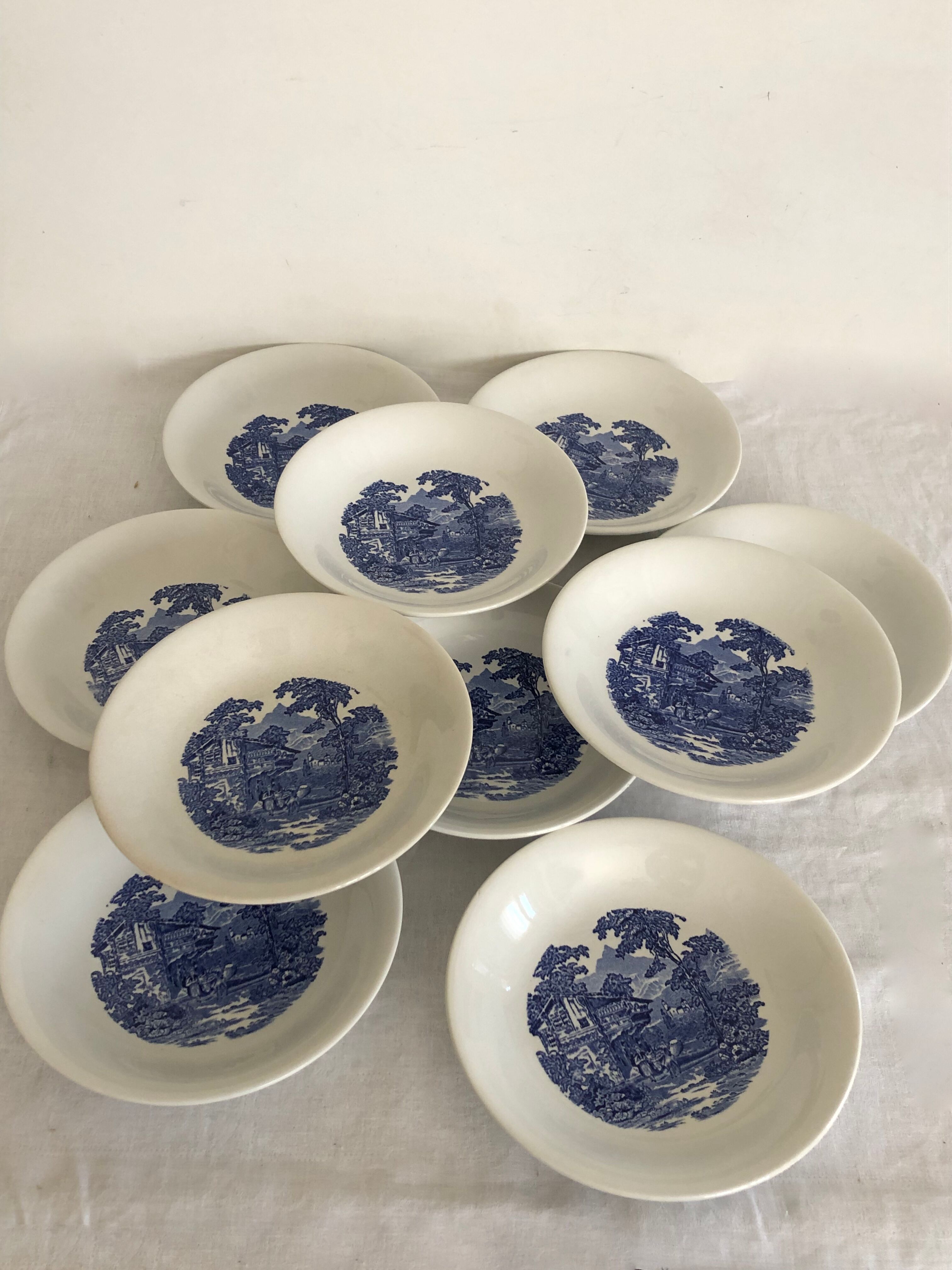 Set de 10 assiettes creuses Luneville tradition