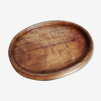 Plateau en bois forme ovale