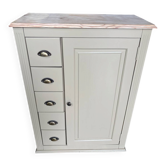 Buffet beige 5 tiroirs