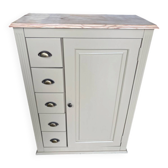 Beige sideboard with 5 drawers