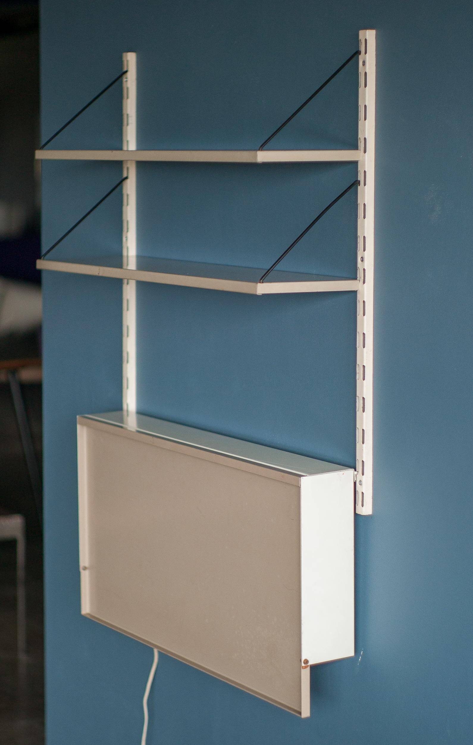 Pilastro Wall Secretary with Integrated Light - Dutch Mid-Century Modern