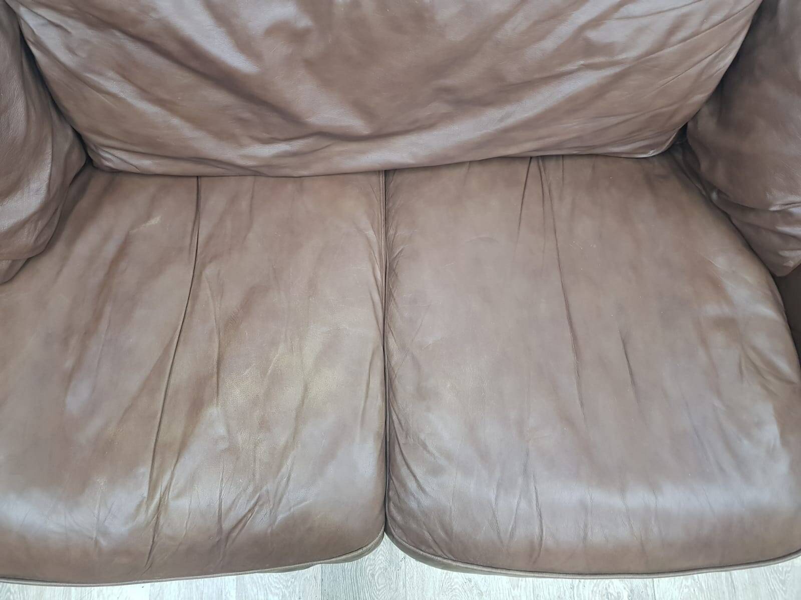 Mid-Century, Chesterfield sofa, natural leather