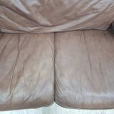 Mid-Century, Chesterfield sofa, natural leather