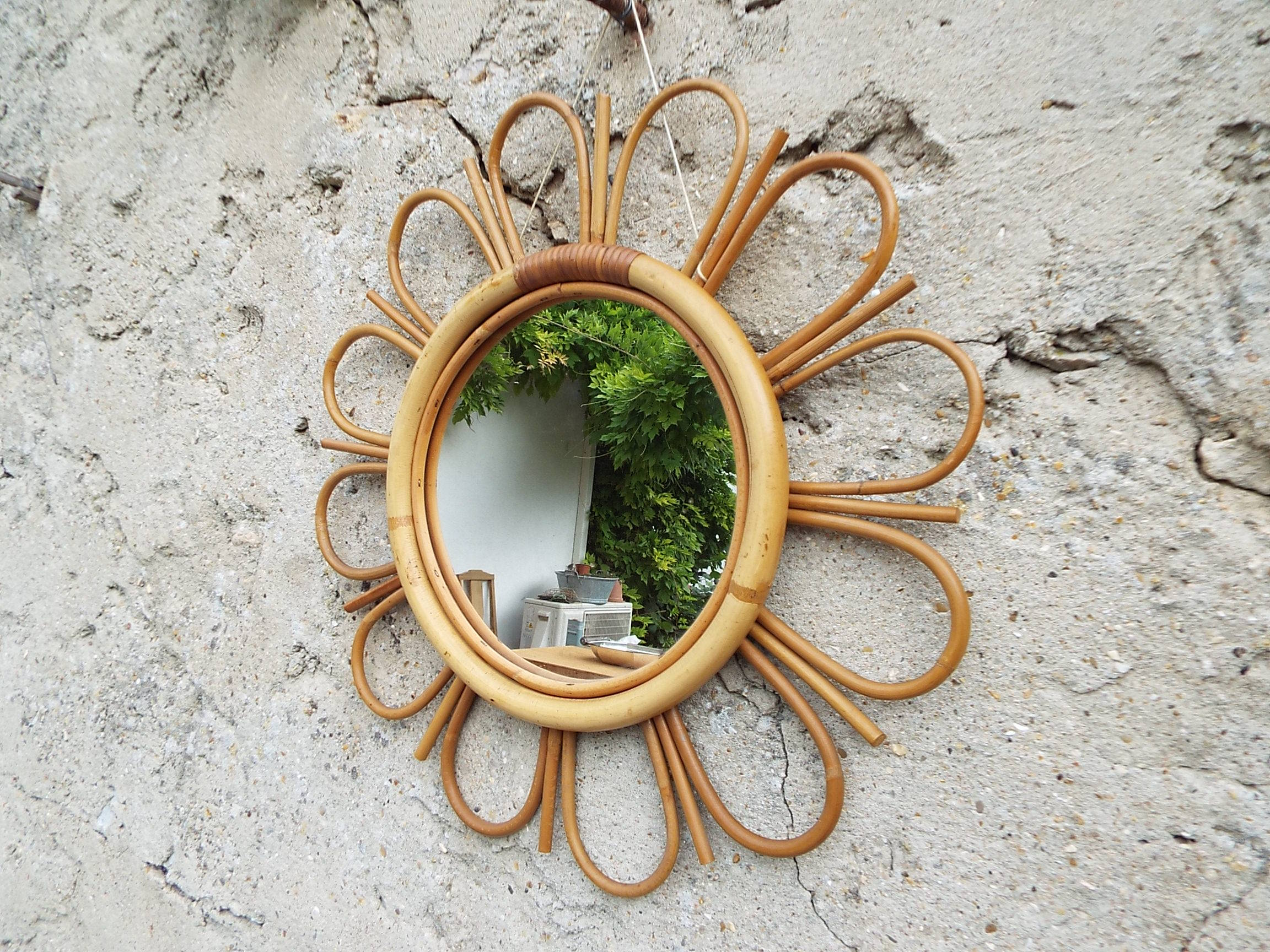 Rattan mirror