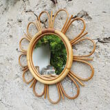 Rattan mirror