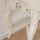 Louis XV console in carved cream white wood.