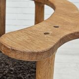 1950s, Danish design, reupholstered armchair, New Zealand sheepskin, oak wood.