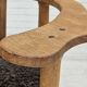 1950s, Danish design, reupholstered armchair, New Zealand sheepskin, oak wood.