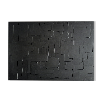 Abstract painting black monochrome painting