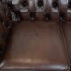 Canapé Chesterfield 3 places en cuir de vache de style anglais