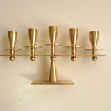 Rare mid-century modern brass candle hold from KARA Denmark 1960s.