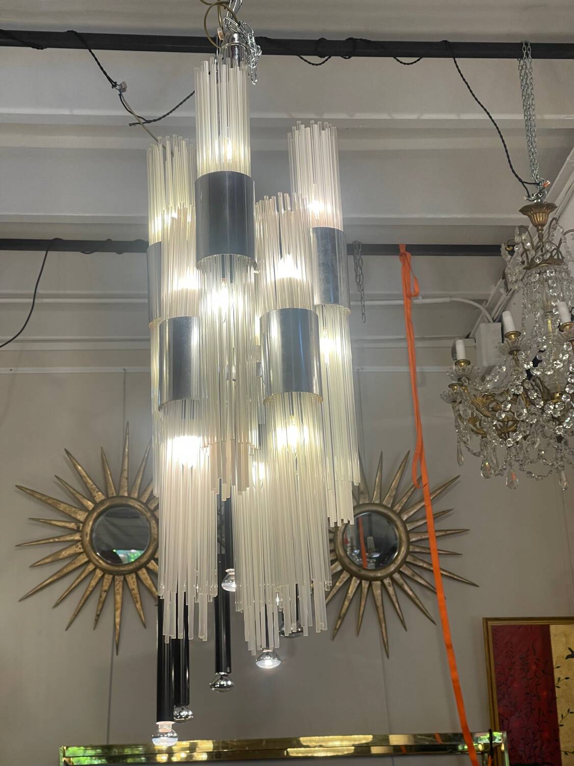 Pair of Italian chandeliers 1970