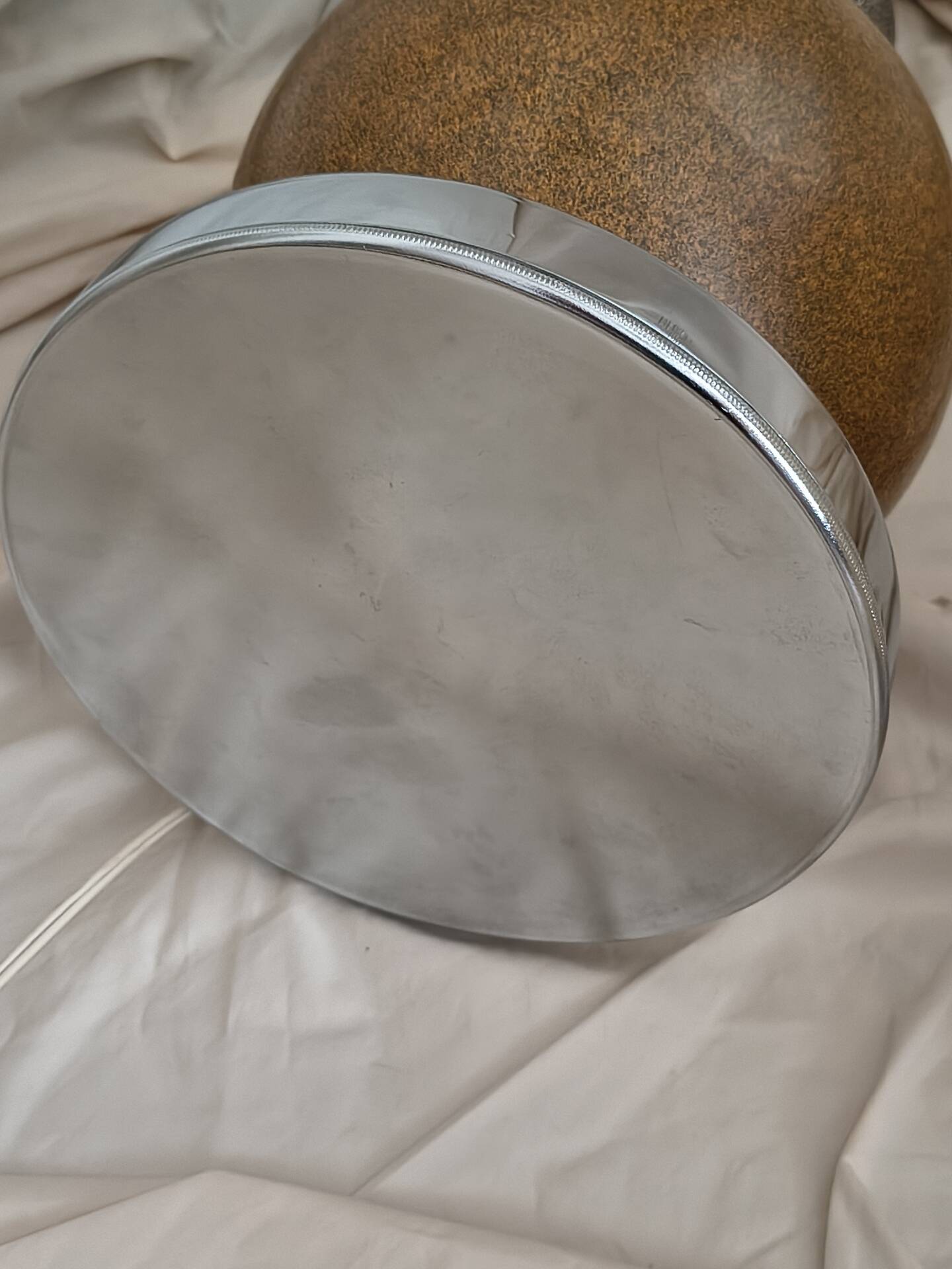 Vintage 1970 metal and ceramic lamp