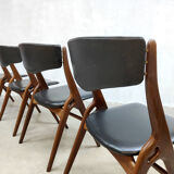 Vintage dutch design dining chairs Aska Louis van Teeffelen Webe