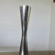Series of 3 Scandinavian "diabolo" candlesticks in aluminum 1970