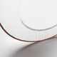 Large Vintage Glass Plate, Patterned Crystal Platter with Bronze Rim. Italy