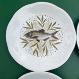 Gien - set of 5 fish plates