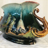 Planter in polychrome slip