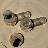 Set of 3 fossilized wooden coasters (clear)