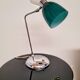 Chrome metal diabolo lamp and green globe