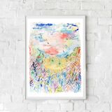 Original work "Dawn in the garden"