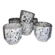 6 speckled ceramic coffee cups