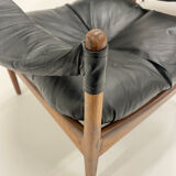 Pair of Modus armchairs in rosewood and leather, Kristian Solmer Vedel for Soren Willadsen 1960