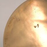 Bronze ashtray by Monique Gerber, flower imprint, 1970s.