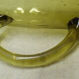 Pitcher jug vase in green glass bubble