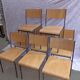 Set of 8 industrial chairs