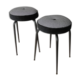 Black and white stools