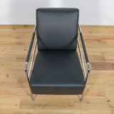 Swedish Leather Armchair by Gunilla Allard for Lammhults, 1990s