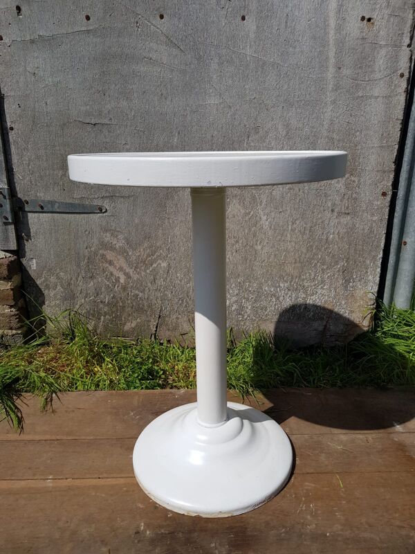 Lot 4 chaises Tolix T2 & table blanche vintage