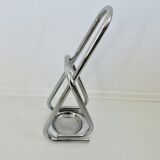 Chrome metal umbrella stand, space age, modernist, futuristic, 70's