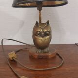 Owl lamp in brass of the 70s