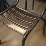 Set of 8 stackable 1950 metal chairs