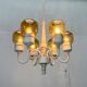 Swedish mid-century chandelier T526 with amber glass by Hans-Agne Jakobsson for Hans-Agne Jakobsson Ab, 1960s.