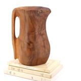 Sculptural wooden pitcher, 60s