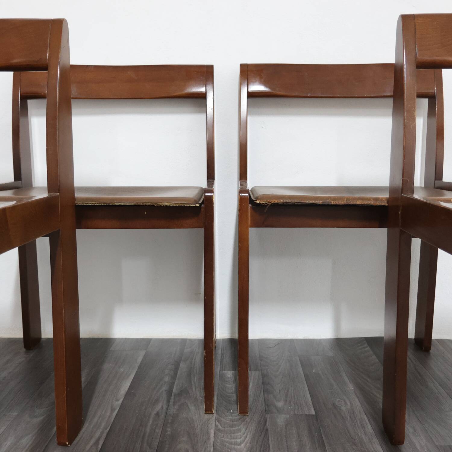 Set Da Pranzo 4 sedie In Legno Anni ‘60 Design Modernariato Vintage