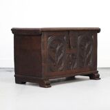 Spanish Gothic chest in old oak