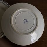 Set of 5 Tournai plates with twig neo-classical design, mid-19th century, ironstone.