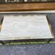 Brass and travertine coffee table