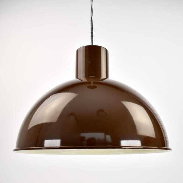 Midi Bunker Fog & Mørup Pendant Light Mid Century Modern Jo Hammerborg | Chocolate Brown Ceiling Light Vintage 70s Retro Danish Scandinavian