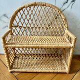 Small rattan and wicker shelf