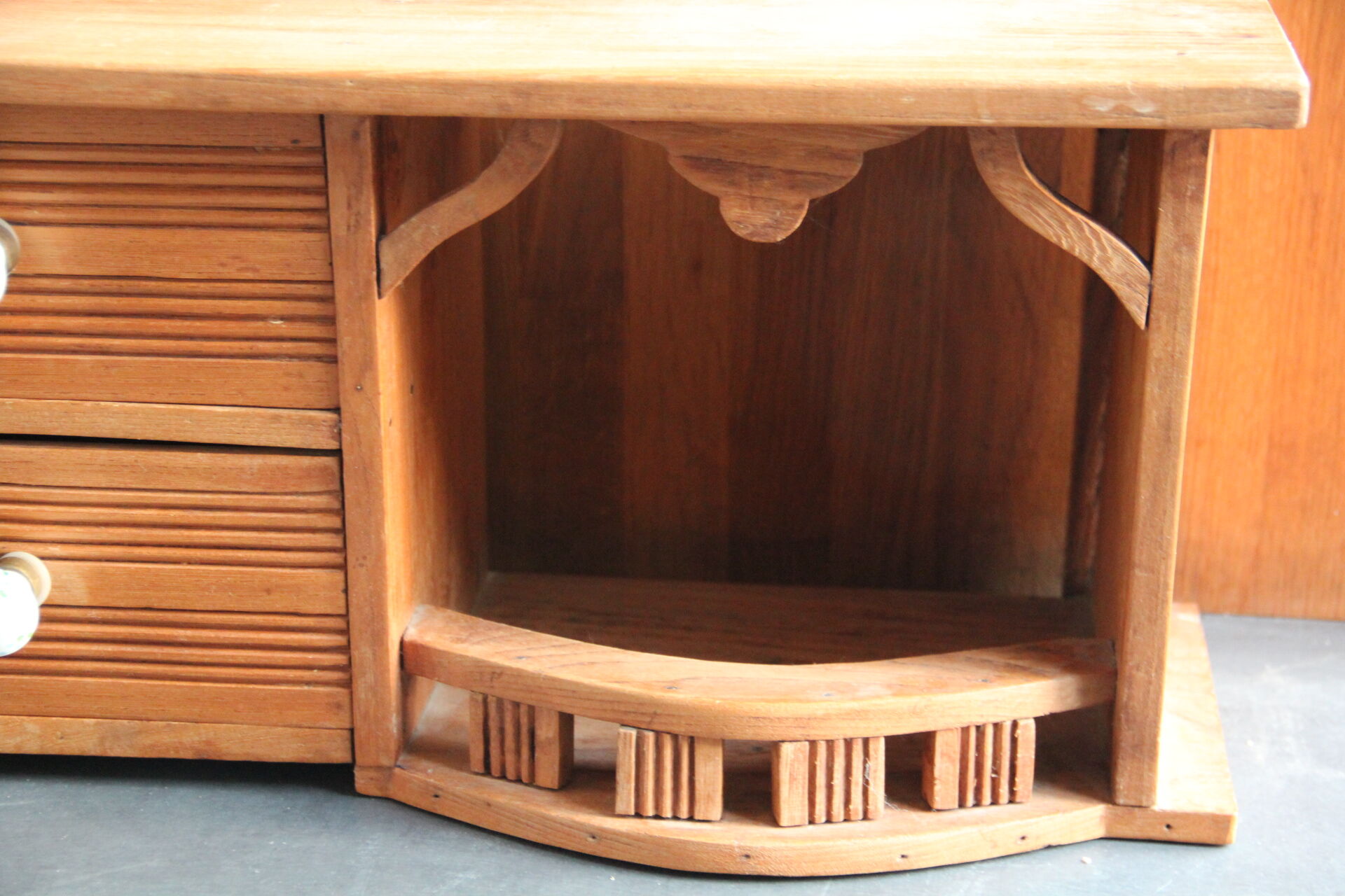 Wall shelf with drawer, early 20th century
