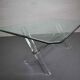 Vintage acrylic and glass dining table
